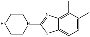 4,5-二甲基-2-哌嗪-1-基-1,3-苯并噻唑结构式