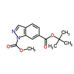 1H-Indazole-1,6-dicarboxylic acid, 1-(1,1-dimethylethyl) 6-methyl ester Structure