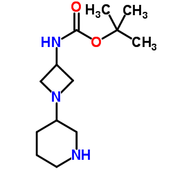 (1-哌啶-3-基-氮杂啶-3-基)-氨基甲酸叔丁酯结构式