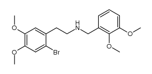 2-bromo-4,5-dimethoxy-N-(2,3-dimethoxybenzyl)phenethylamine结构式
