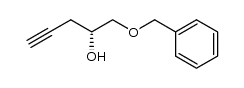 (2R)-1-benzyloxy-2-hydroxy-pent-4-yne结构式