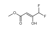 (Z)-methyl 4,4-difluoro-3-hydroxybut-2-enoate结构式