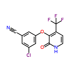 3-氯-5-[[2-氧代-4-(三氟甲基)-1,2-二氢吡啶-3-基]氧基]苯甲腈结构式