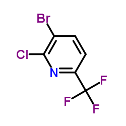3-溴-2-氯-6-(三氟甲基)吡啶结构式