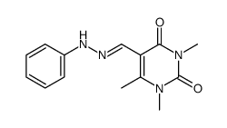 1,2,3,4-tetrahydro-1,3,6-trimethyl-2,4-dioxo-5-pyrimidinecarbaldehyde phenylhydrazone结构式