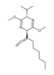 (2R,5S)-5-isopropyl-3,6-dimethoxy-2-(nona-1,2-dien-3-yl)-2,5-dihydropyrazine结构式