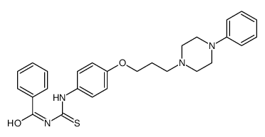 N-[[4-[3-(4-phenylpiperazin-1-yl)propoxy]phenyl]carbamothioyl]benzamide Structure