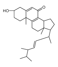 3-hydroxy-24-methylcholesta-5,8,22-trien-7-one结构式
