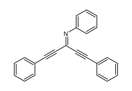 N-(1,5-diphenylpenta-1,4-diyn-3-ylidene)aniline结构式