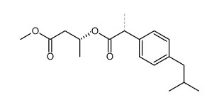 methyl (3R)-3-((2-(4-isobutylphenyl)propanoyl)oxy)butanoate Structure