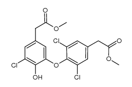 methyl 2-(3-chloro-5-(2,6-dichloro-4-(2-methoxy-2-oxoethyl)phenoxy)-4-hydroxyphenyl)acetate Structure