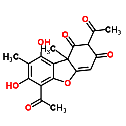 (±)-Usnic acid Structure