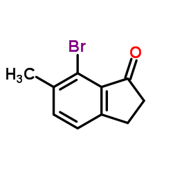 7-Bromo-6-methyl-1-indanone结构式
