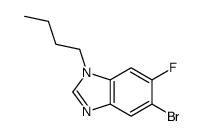 5-溴-1-丁基-6-氟苯并咪唑结构式