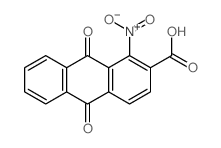 1-硝基-2-羧酸蒽醌结构式
