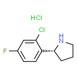 (R) -2-(2-氯-4-氟苯基)吡咯烷盐酸盐结构式