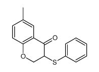 6-methyl-3-phenylsulfanyl-2,3-dihydrochromen-4-one Structure