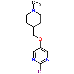 2-氯-5-[(1-甲基哌啶-4-基)甲氧基]嘧啶结构式