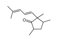 2,3,5-trimethyl-2-(4-methylpenta-1,3-dienyl)cyclopentan-1-one结构式