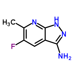 5-Fluoro-6-methyl-1H-pyrazolo[3,4-b]pyridin-3-amine结构式