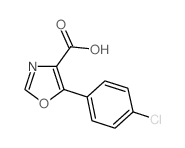 5-(4-氯苯基)恶唑-4-甲酸结构式