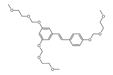trans-3,4',5-tri-((2-methoxyethoxy)methoxy)stilbene Structure