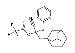 2-(adamantan-1-yl)-1-cyano-1-(pyridin-2-ylthio)ethyl 2,2,2-trifluoroacetate Structure