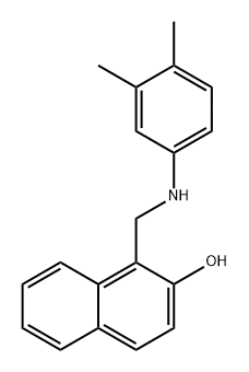 2-Naphthalenol, 1-[[(3,4-dimethylphenyl)amino]methyl]-结构式