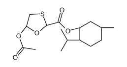 (5R)-2-Isopropyl-5-methylcyclohexyl (2S,5R)-5-acetoxy-1,3-oxathio lane-2-carboxylate Structure