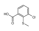 3-氯-2-(甲硫基)苯甲酸结构式