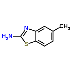 2-氨基-5-甲基苯并噻唑结构式
