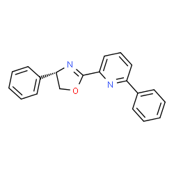 (S)-4-苯基-2-(6-苯基吡啶-2-基)-4,5-二氢恶唑结构式