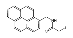N-(1-芘甲基)碘乙酰胺结构式