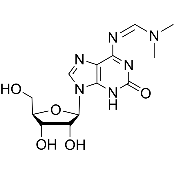 N-[(二甲基氨基)亚甲基]-1,2-二氢-2-氧代腺苷结构式