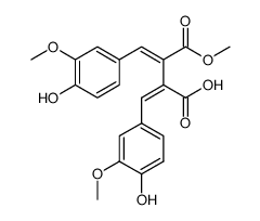 2-(4-hydroxy-3-methoxybenzylidene)-4-(4-hydroxy-3-methoxyphenyl)-3-(methoxycarbonyl)but-3-enoic acid Structure