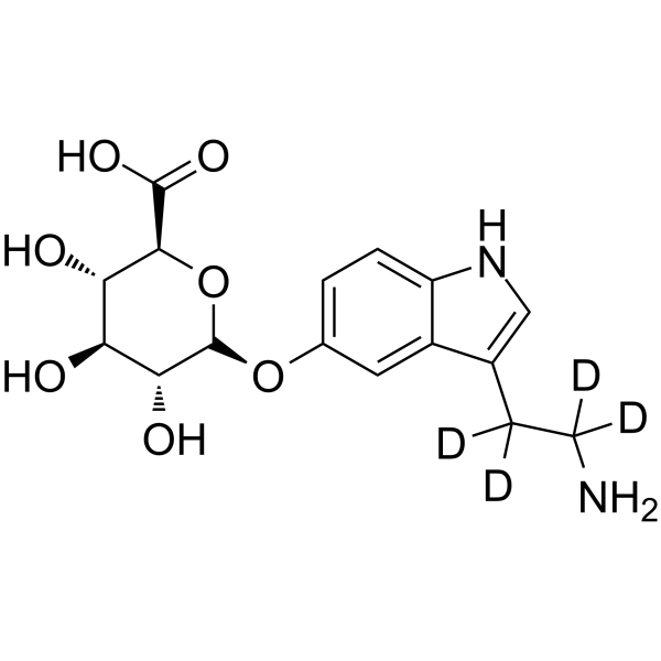 Serotonin glucuronide-d4结构式