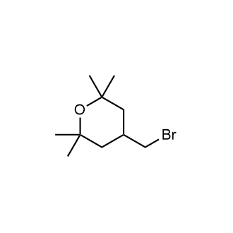 4-(溴甲基)-2,2,6,6-四甲基氧烷结构式