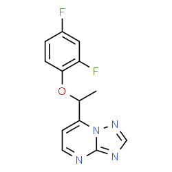 2,4-DIFLUOROPHENYL 1-[1,2,4]TRIAZOLO[1,5-A]PYRIMIDIN-7-YLETHYL ETHER Structure