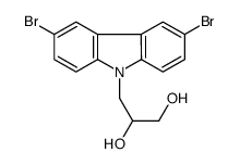 3-(3,6-dibromocarbazol-9-yl)propane-1,2-diol结构式