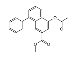 4-(乙酰基氧基)-8-苯基-2-萘羧酸甲酯结构式