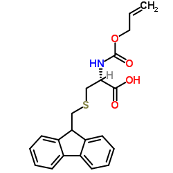 S-((9H-fluoren-9-yl)methyl)-N-((allyloxy)carbonyl)-L-cysteine structure
