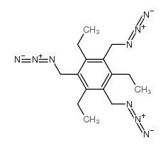 1,3,5-三-(叠氮基甲基)-2,4,6-三乙基苯结构式