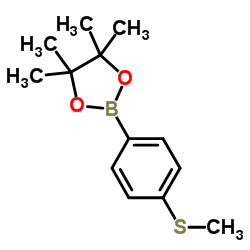 4-甲硫基苯基硼酸频哪醇酯结构式