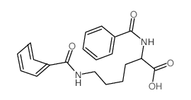 2,6-dibenzamidohexanoic acid Structure
