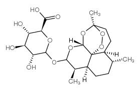二氢青蒿素β-D-葡糖醛酸(异构体混合物)结构式
