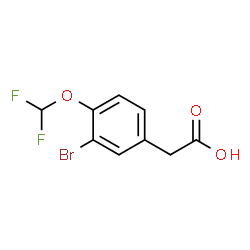 3-溴-4-(二氟甲氧基)苯乙酸结构式