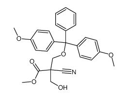 methyl 2-cyano-2-(4,4'-dimethoxytrityloxy)methyl-3-hydroxypropanoate结构式