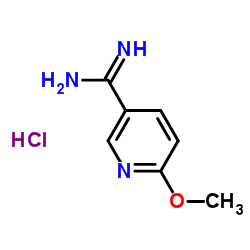 6-甲氧基吡啶-3-甲脒盐酸盐结构式