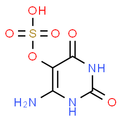 Sulfuric acid mono-(4-amino-2,6-dihydroxy-pyrimidin-5-yl) ester结构式