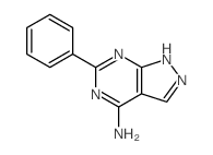 1H-Pyrazolo[3,4-d]pyrimidin-4-amine,6-phenyl- Structure